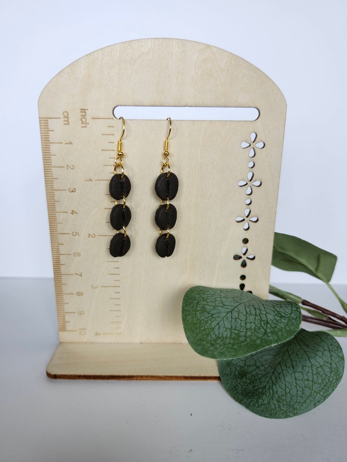 3 Tiered Coffee Bean Earring