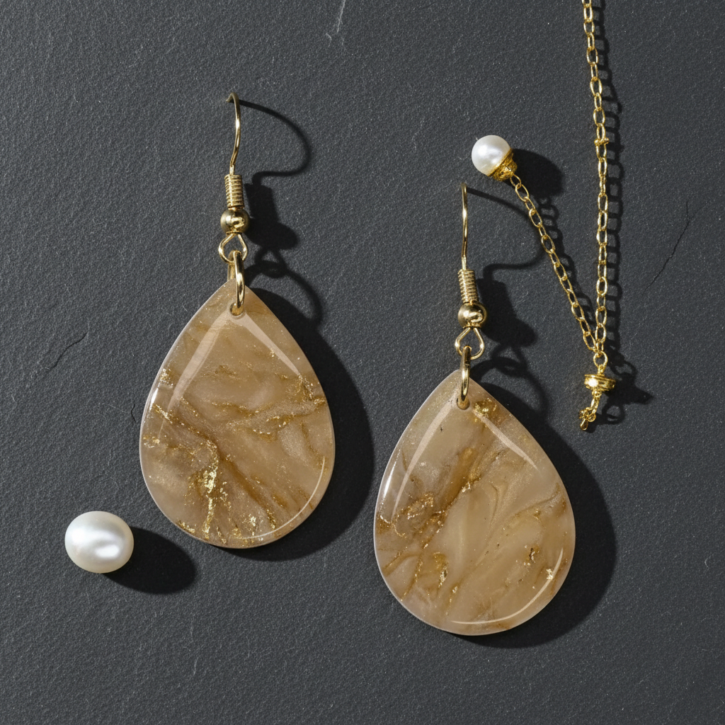 Stunning Gold Teardrop Earrings