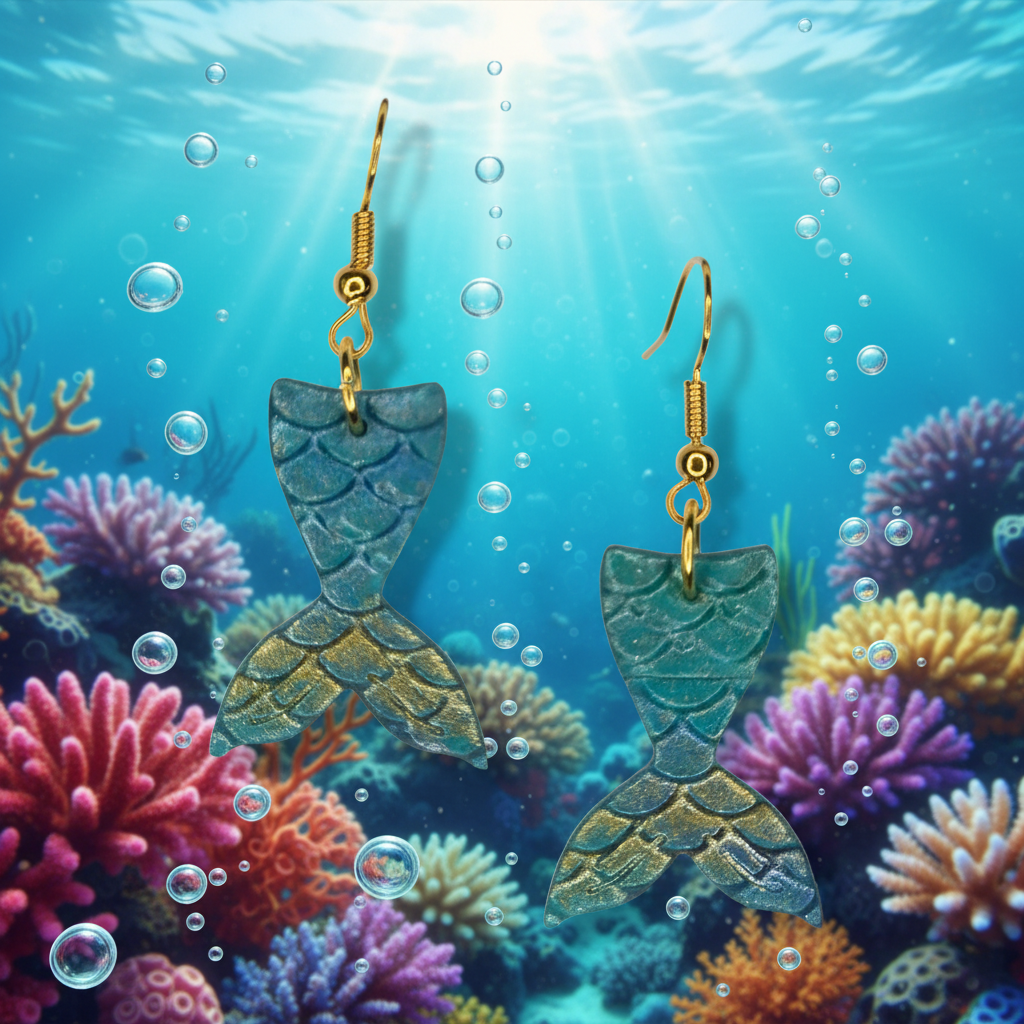 Fun Mermaid Tail Earrings