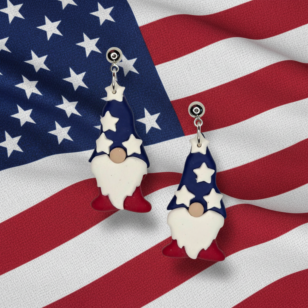 Patriot Gnome Earrings