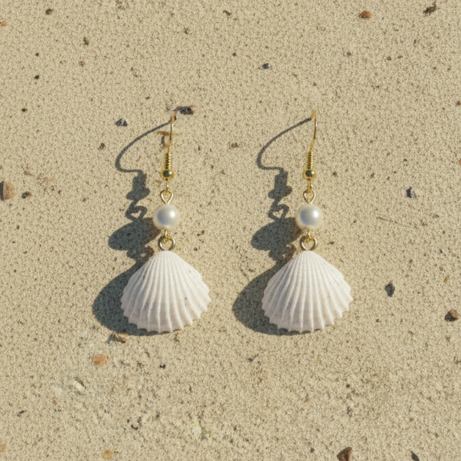 Faux Sea Shell Earrings