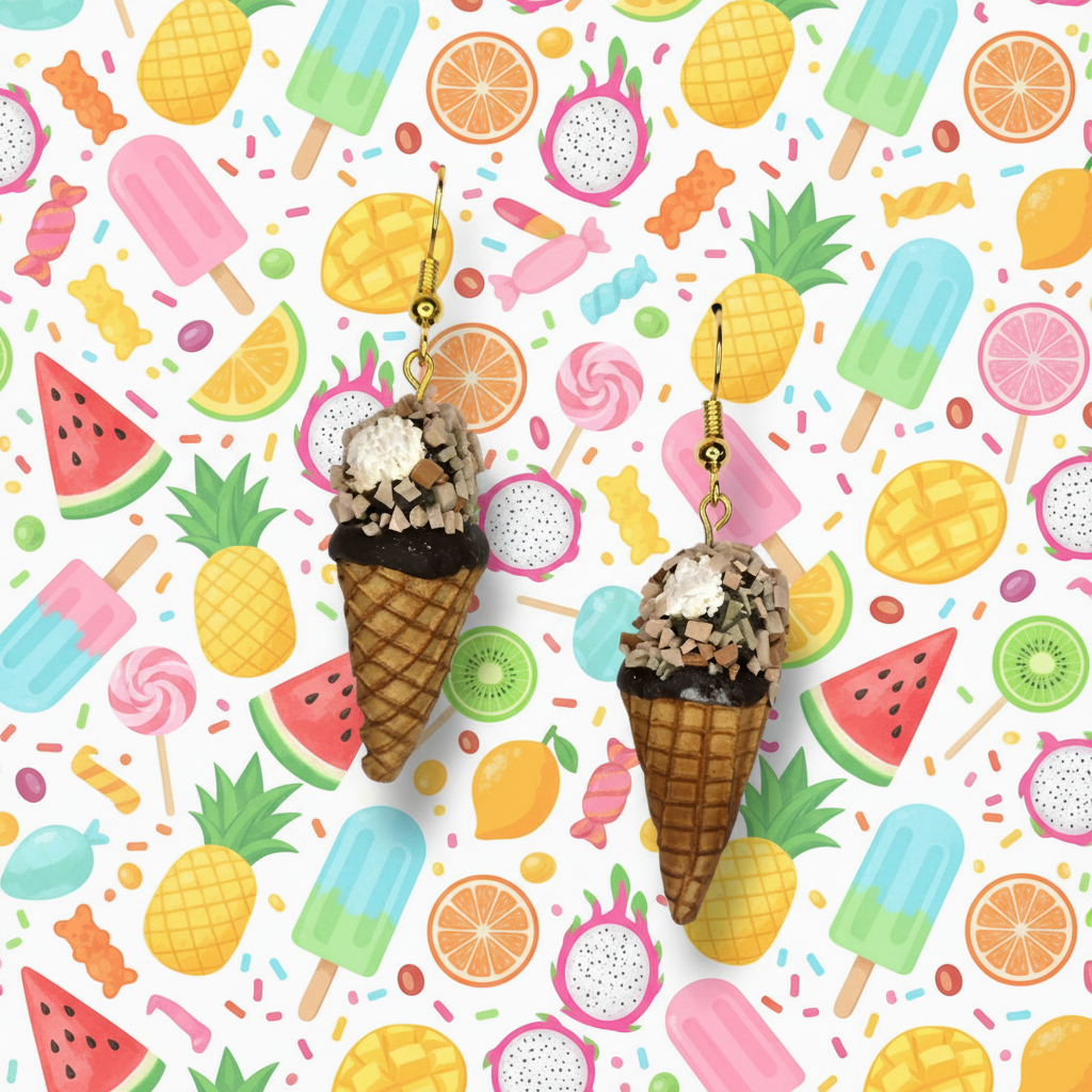 Summer Ice Cream Earrings