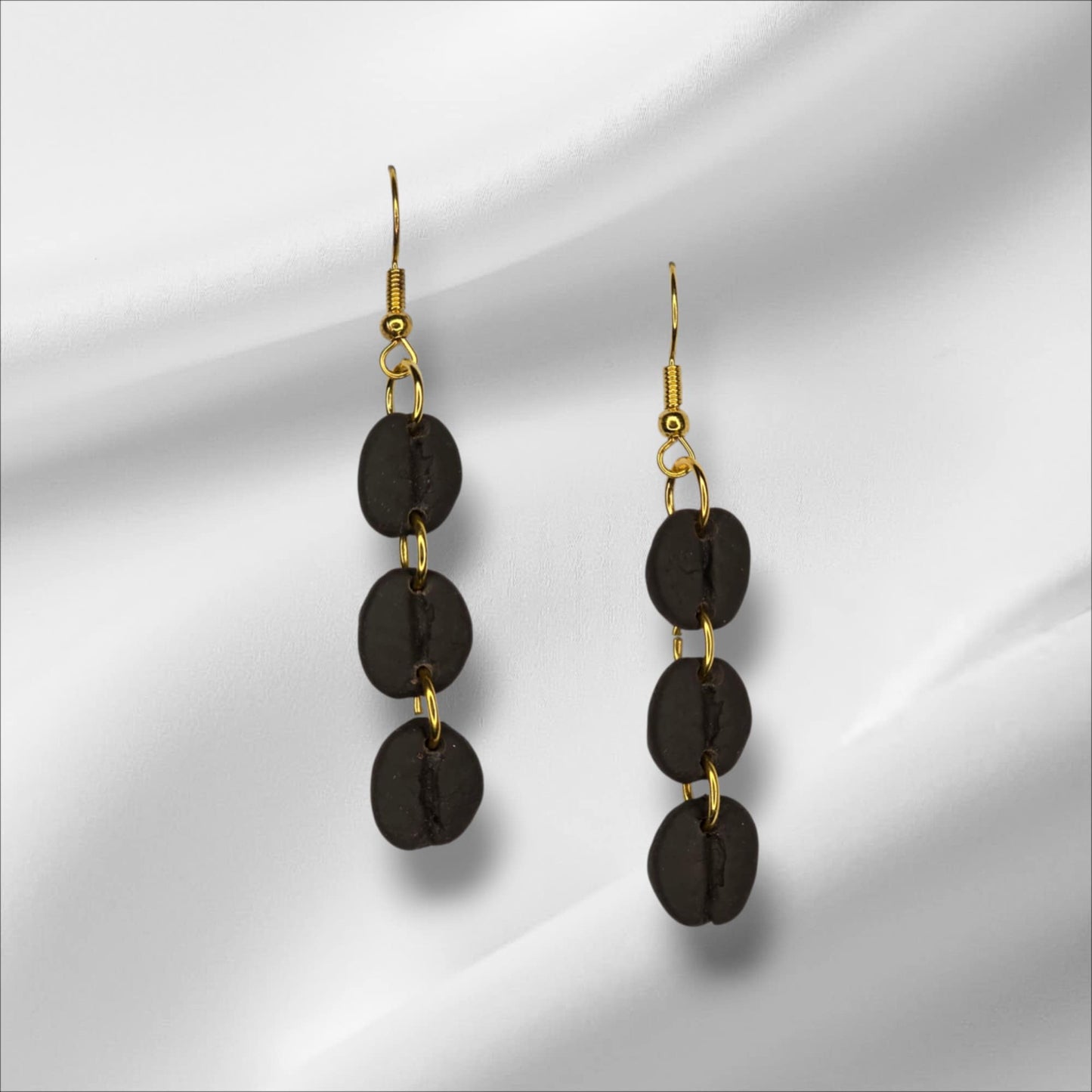 3 Tiered Coffee Bean Earring