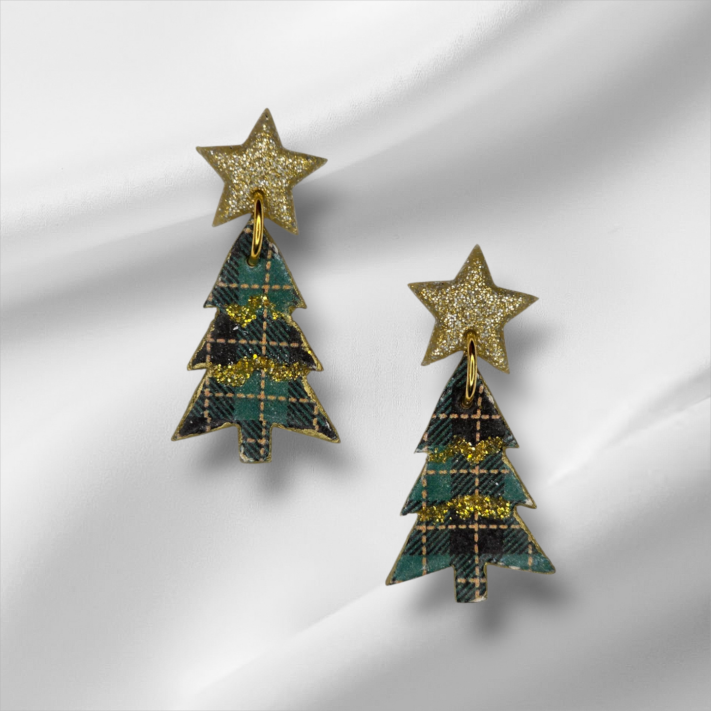 Green Plaid Christmas Trees