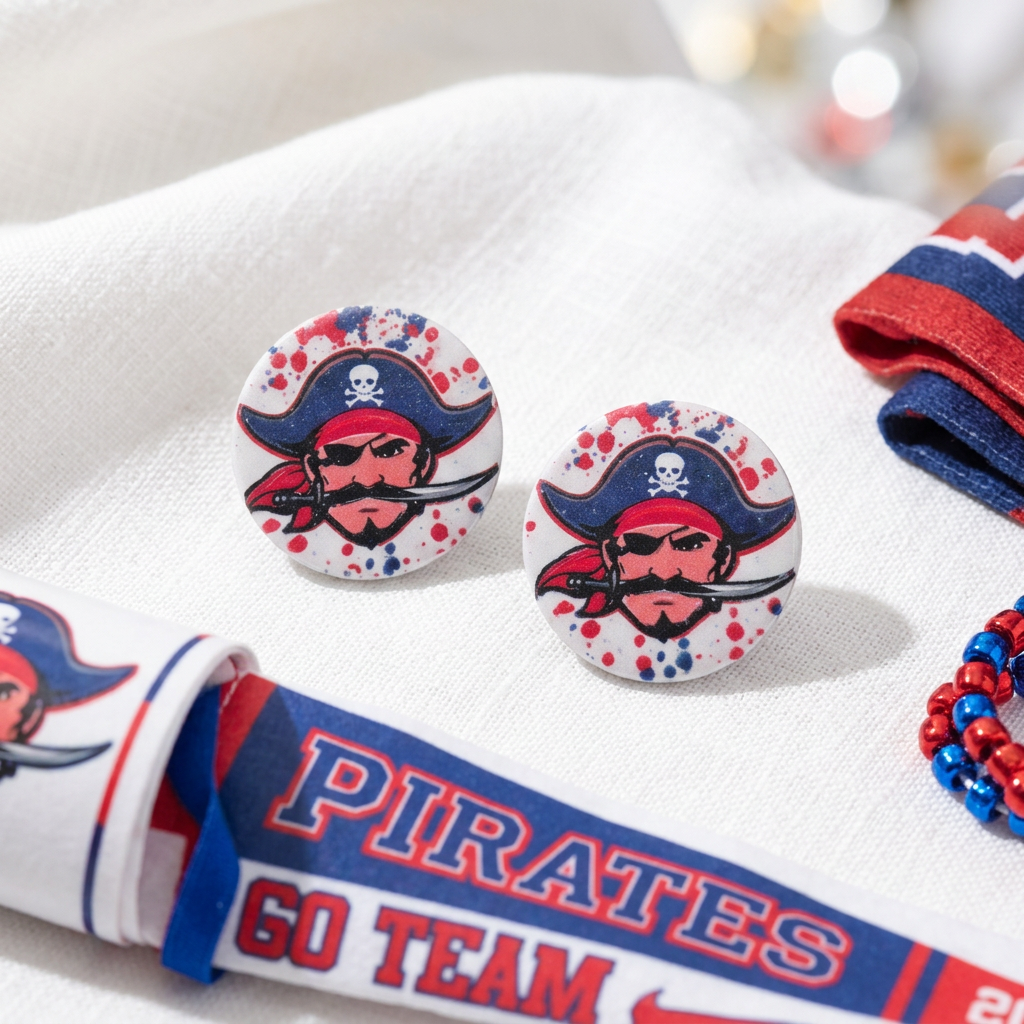 Garaway Pirates School Spirit Stud Earrings