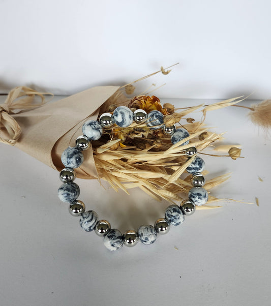 Gray Marbled Bracelet