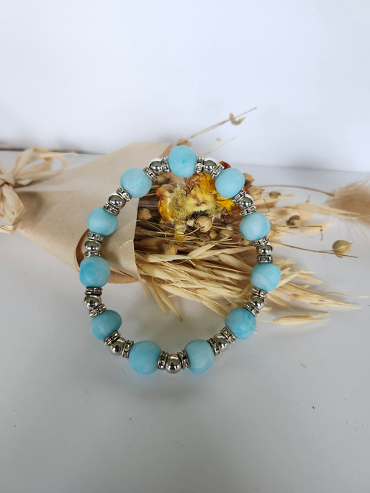 Light Blue with Rhinestones Bracelet