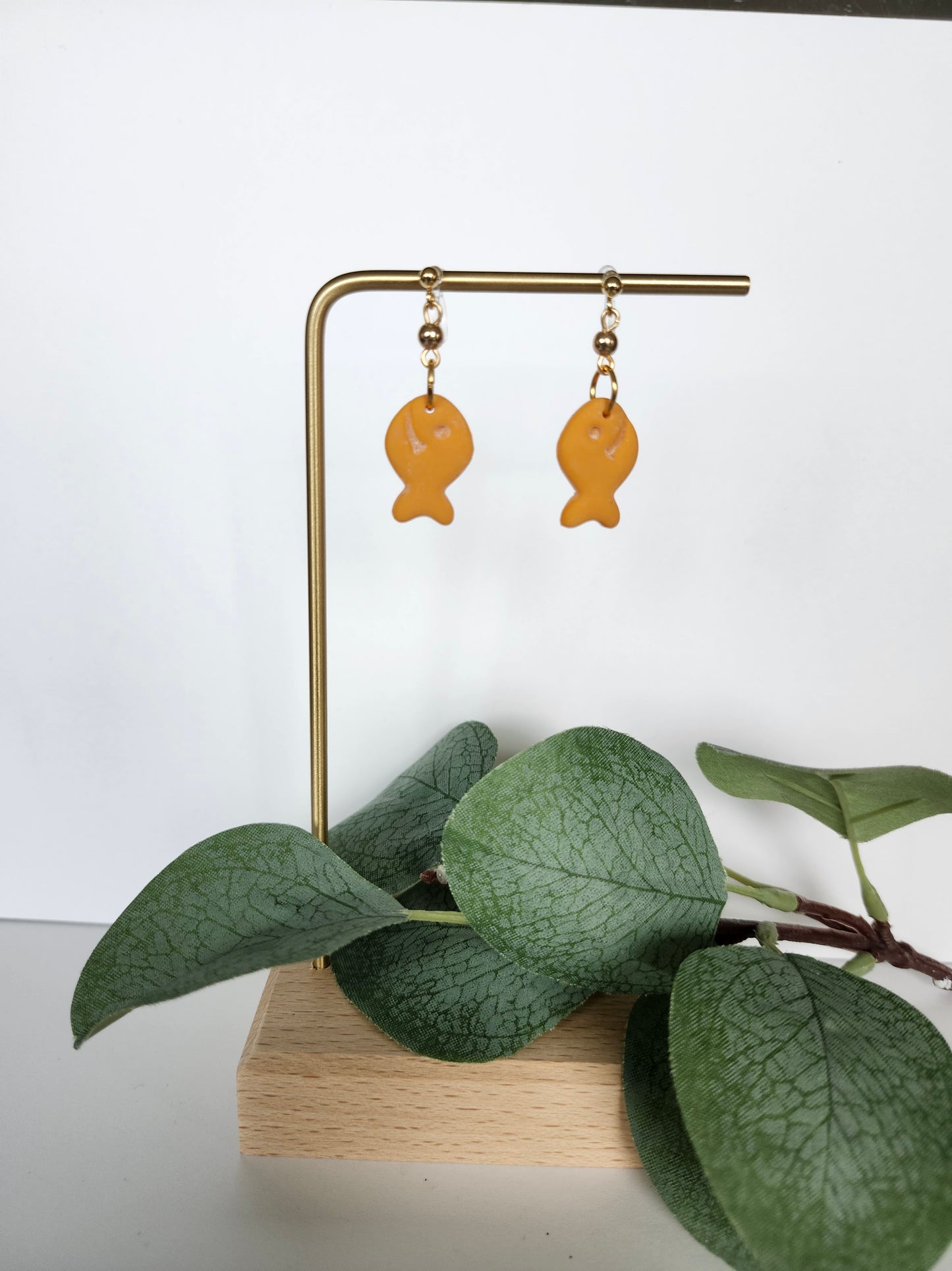 Goldfish Cracker Silicone Clip on Earring