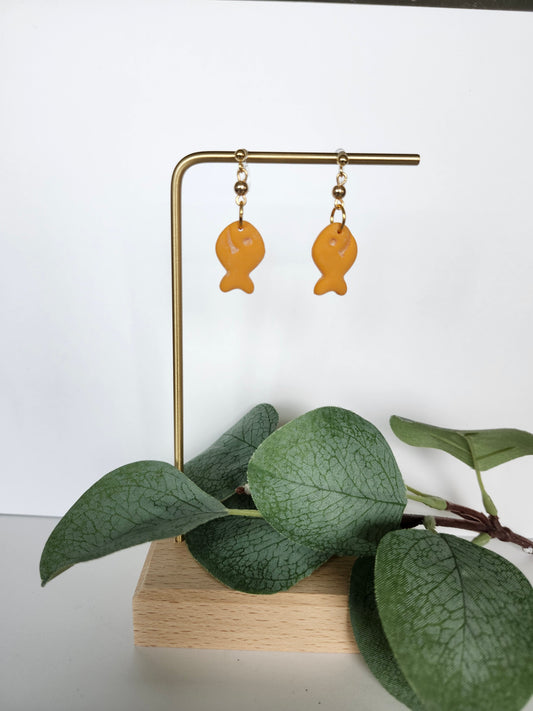 Goldfish Cracker Silicone Clip on Earring