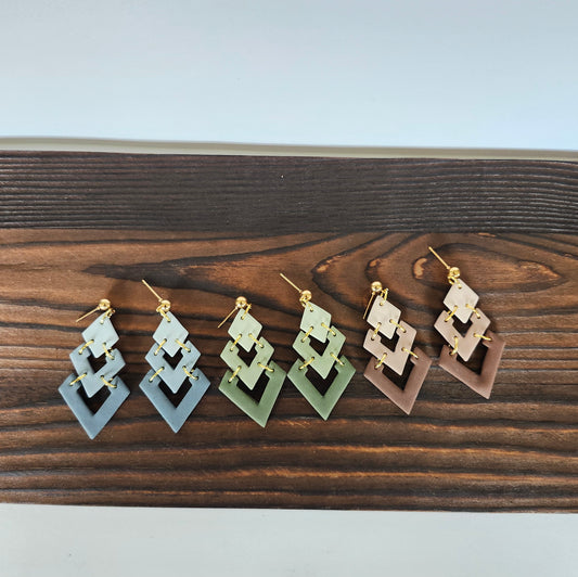 3 Tiered Ombre Dangle Earring