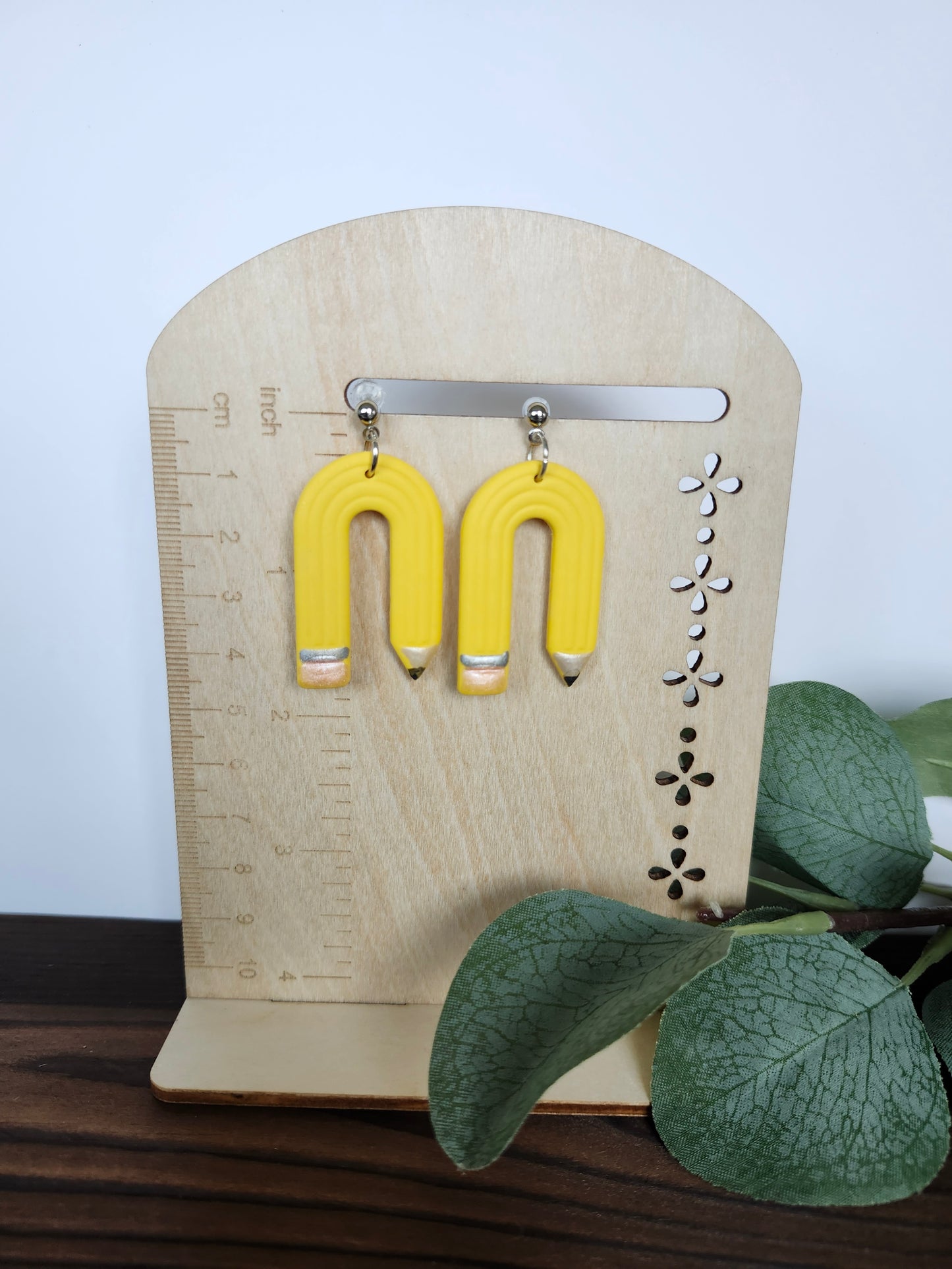 Playful U Shaped Pencil Earring