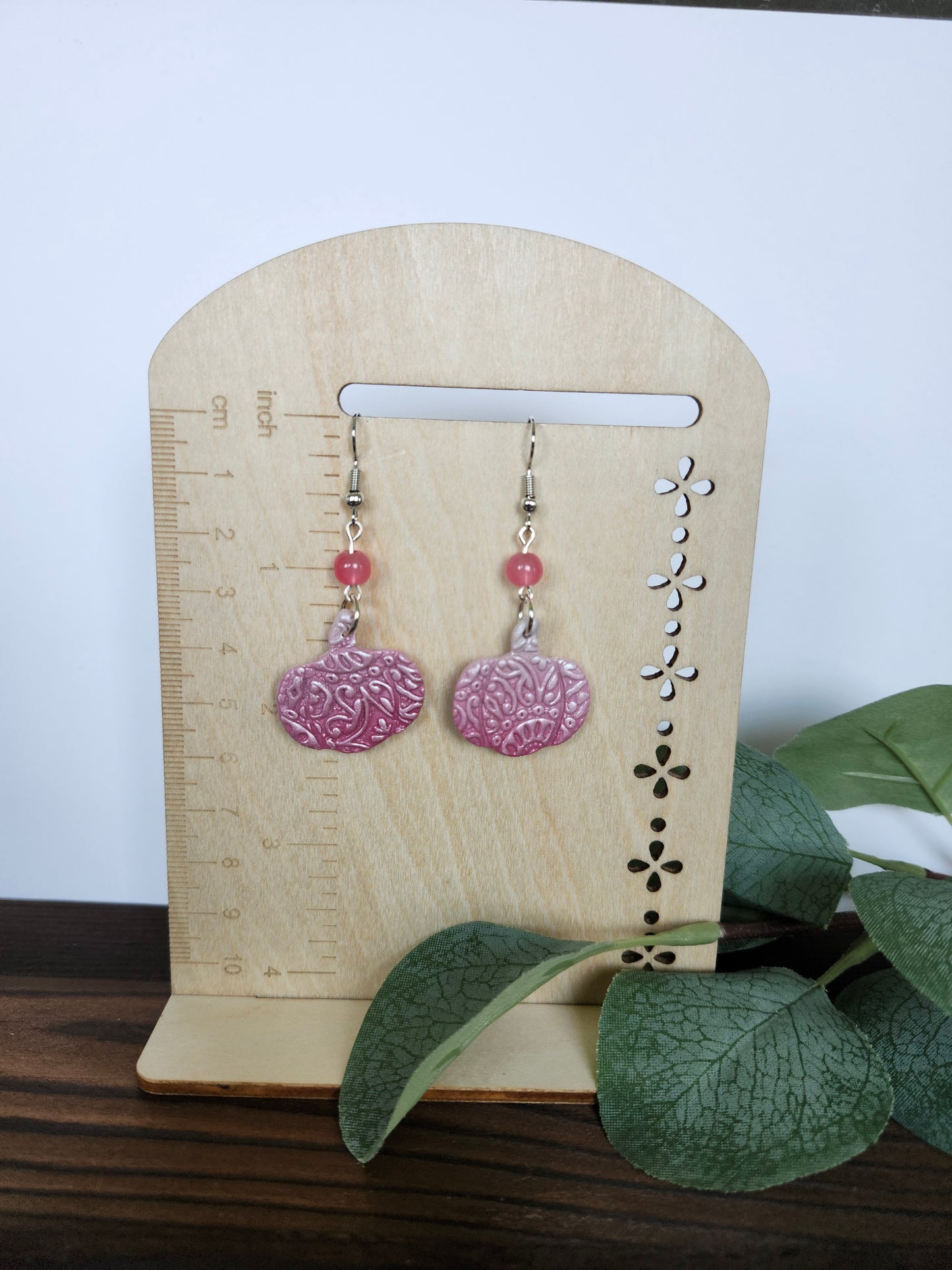 Pink Ombre Pumpkin Earring