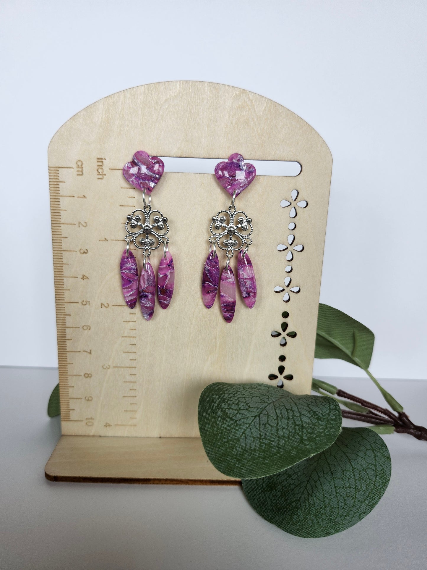 Elegant Purple chandelier Earring