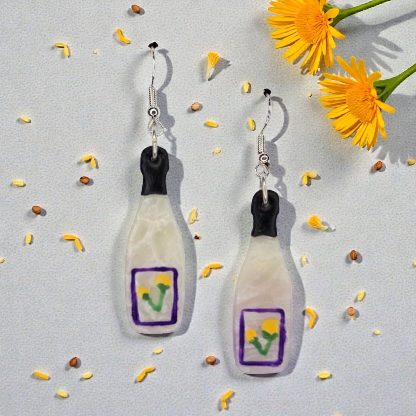 Wine Glass or Bottle Earrings
