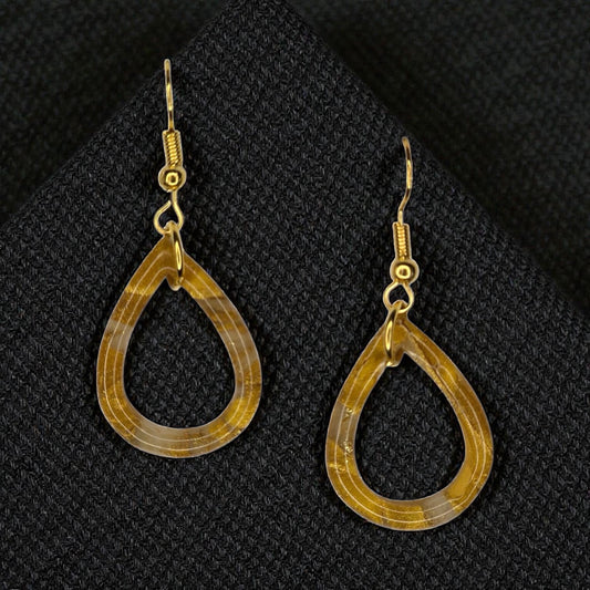 Gold Open Teardrop Earrings
