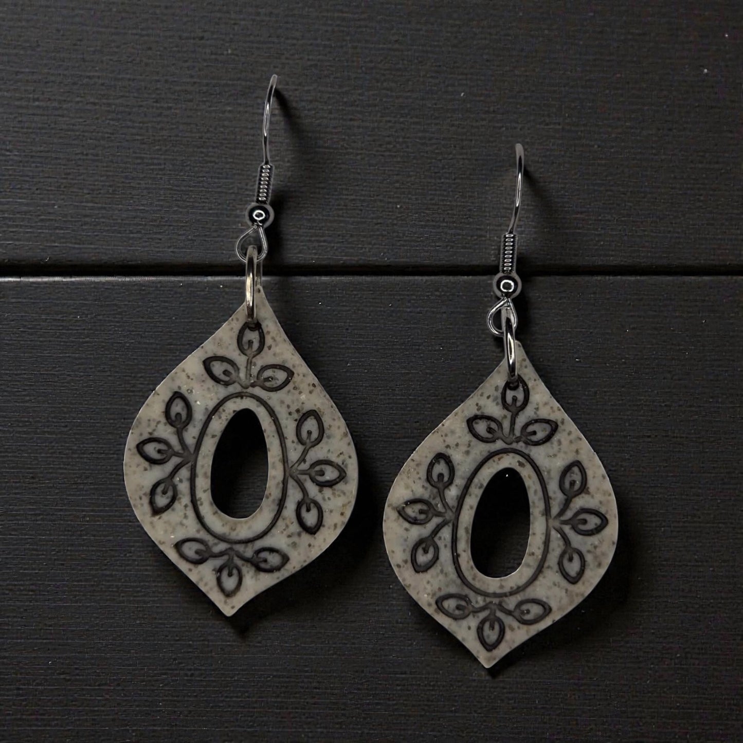 Classic Grey Teardrop Earrings