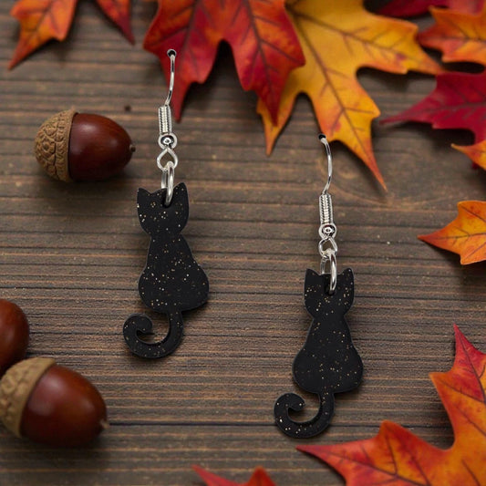 Black Cat Earrings