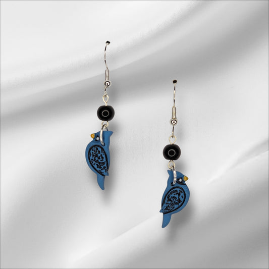 Blue Bird or Red Bird Earrings