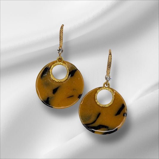 Faux Tortoise Shell Earrings