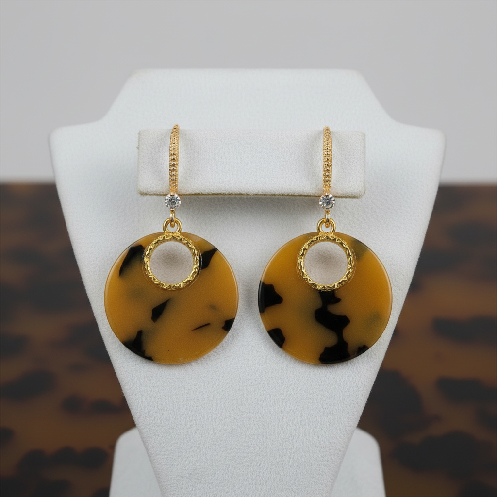 Faux Tortoise Shell Earrings