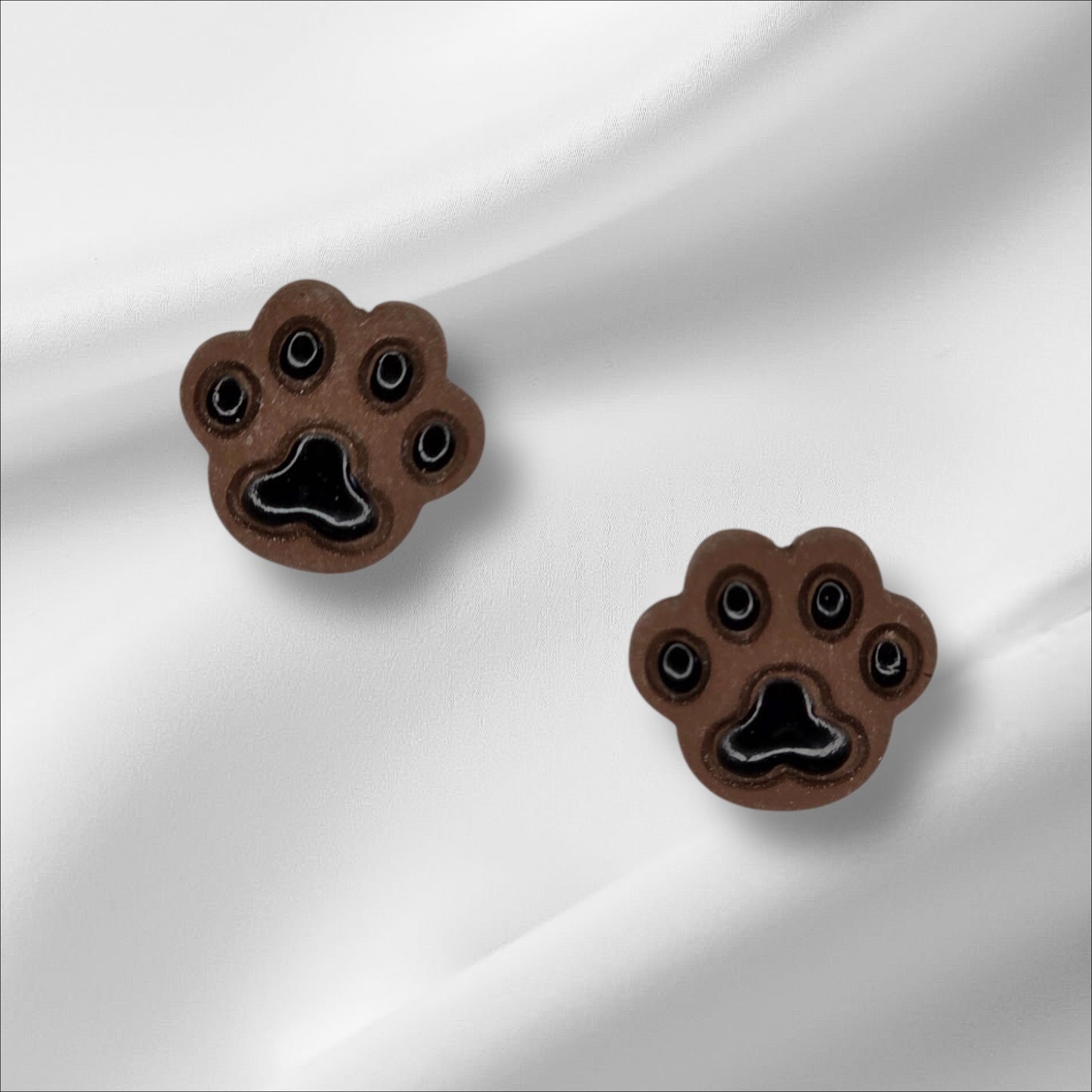 Puppy Paw Stud Earrings