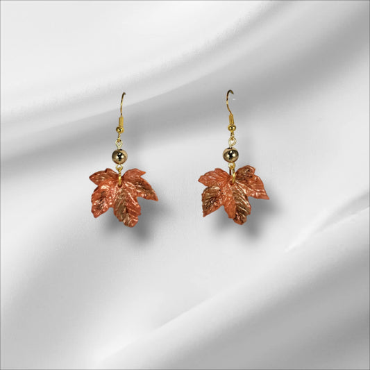 Fall Colored Leaf Dangle Earring