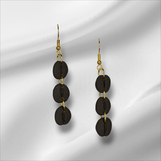3 Tiered Coffee Bean Earring