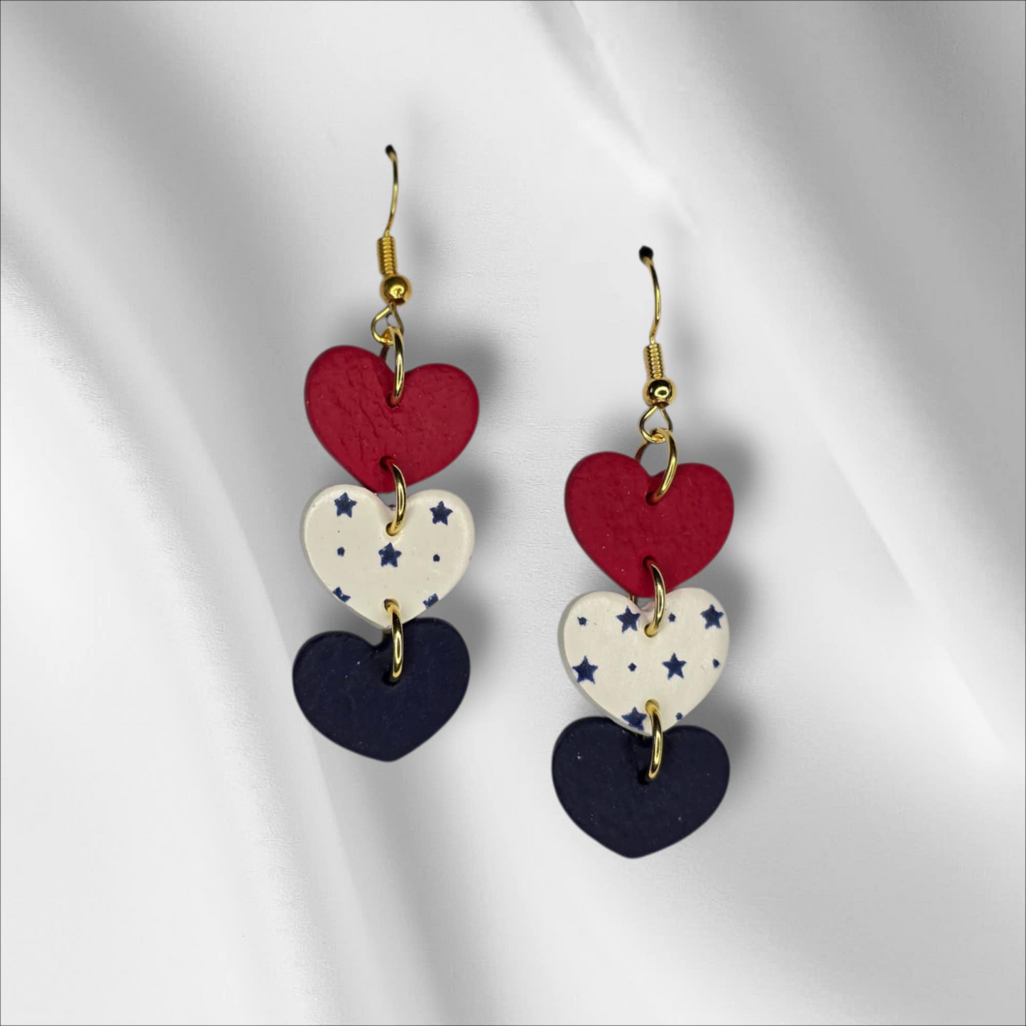 Red, White, and Blue Hearts