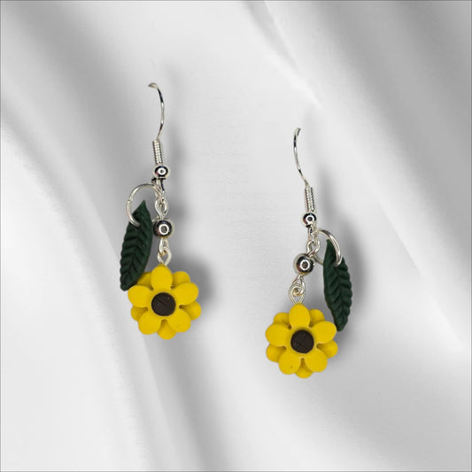 Small Yellow Daisy Dangle Earring