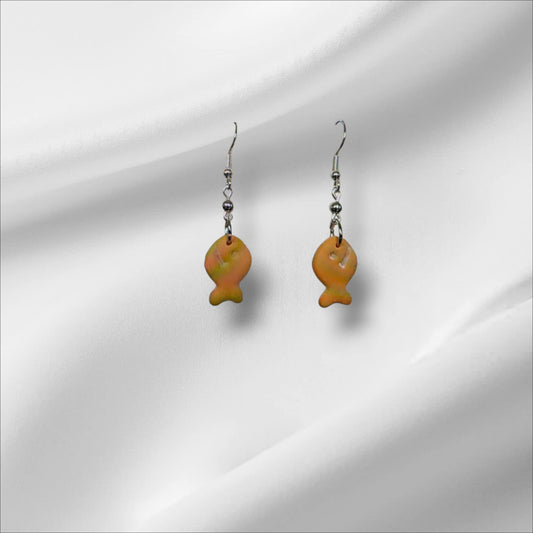 Goldfish Snack Dangle Earring