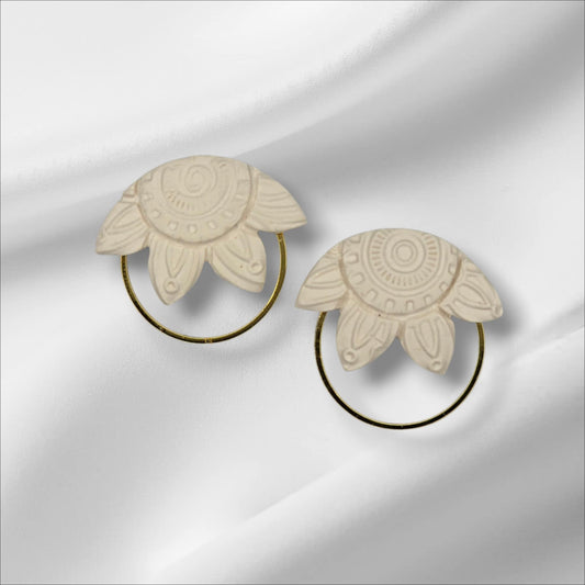 Boho Flower on a Studded Ring