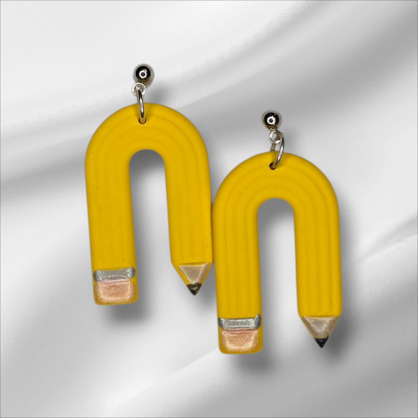 Playful U Shaped Pencil Earring