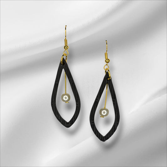 Slim Tear Drop with Pearl Accent