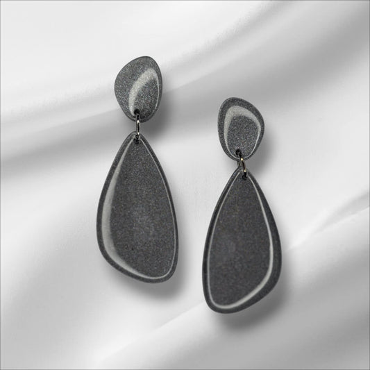 Gray Sparkle Dangle with UV Resin