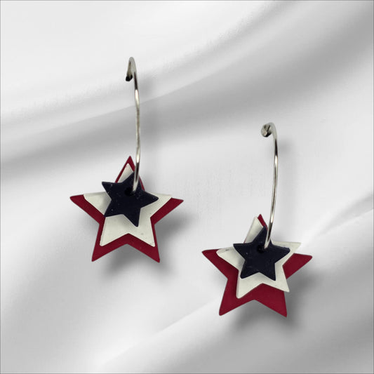 Red, White, and Blue Stars on a Hoop