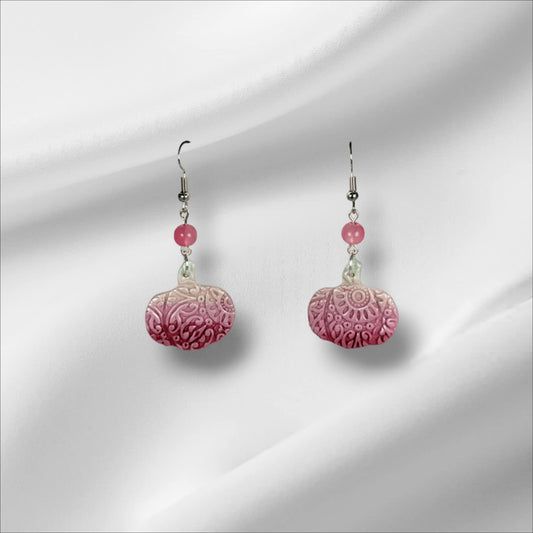 Pink Ombre Pumpkin Earring