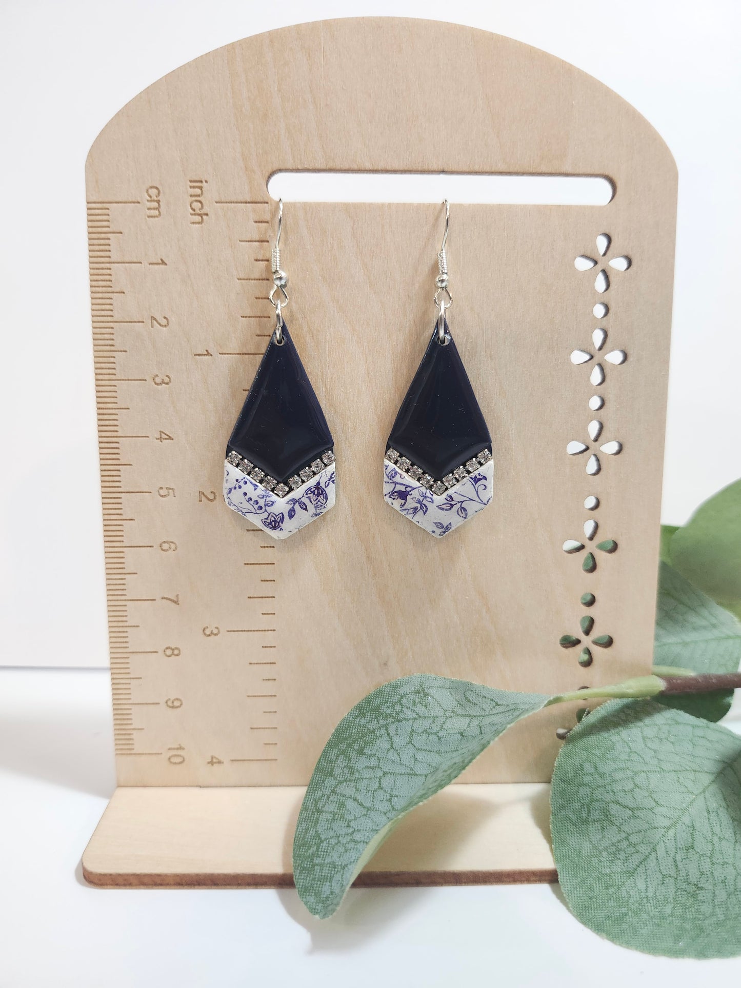 Blue Dangle with a Rhinestone Accent