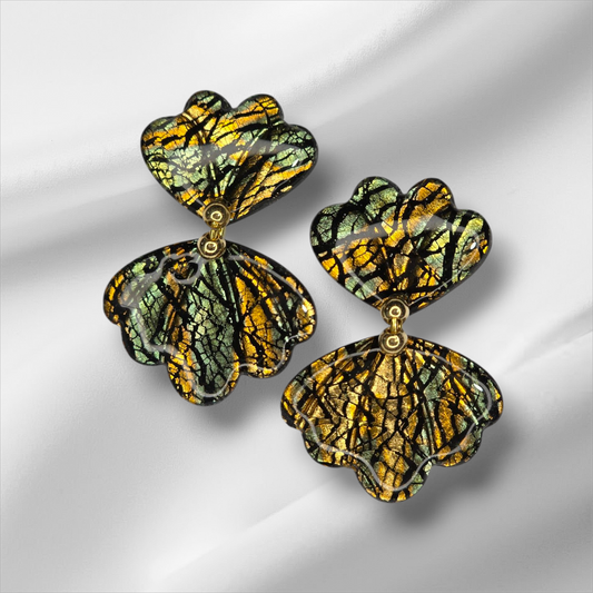 Gorgeous Green and Gold Earrings