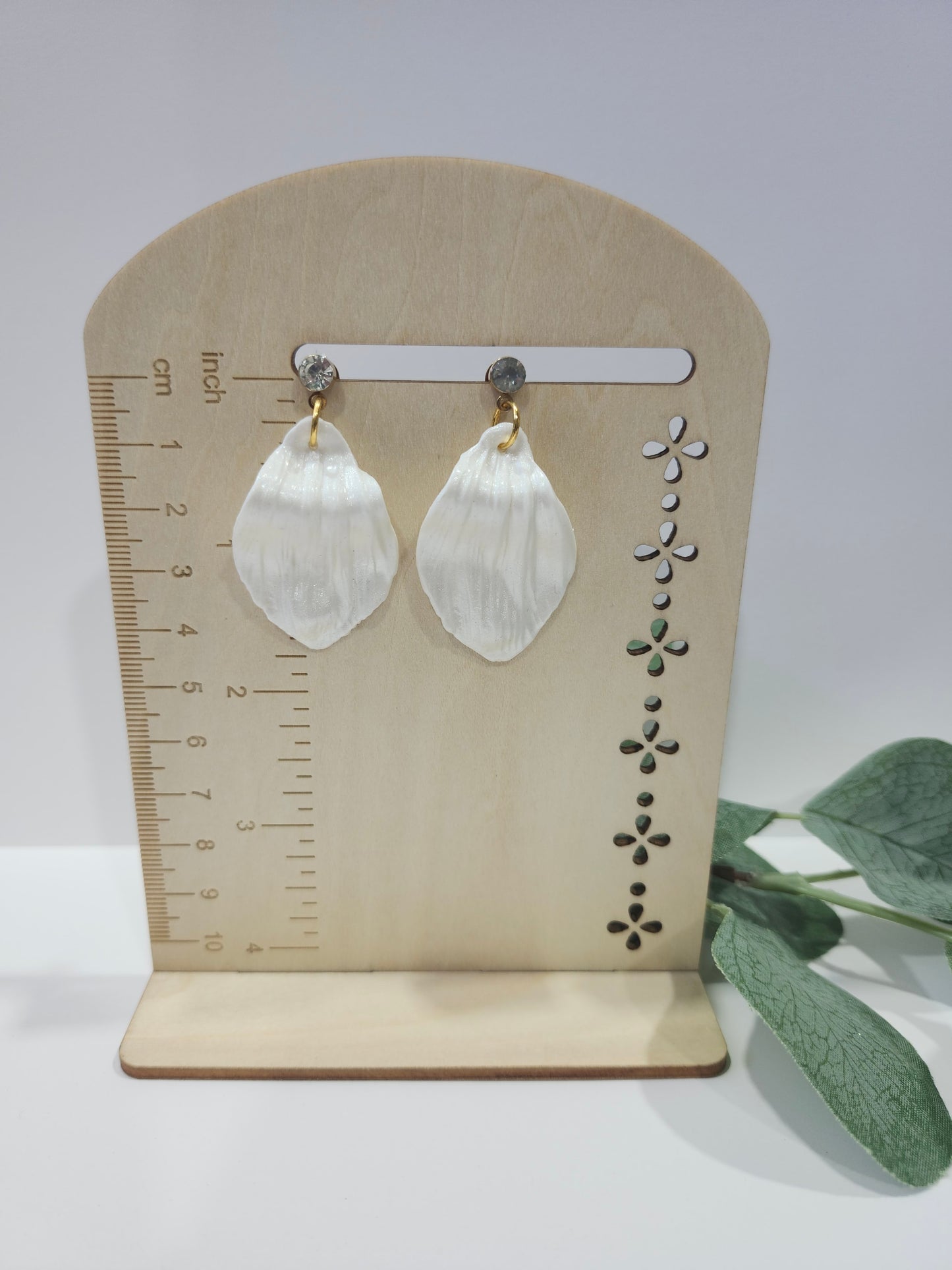 Pearl Flower Petal Earrings