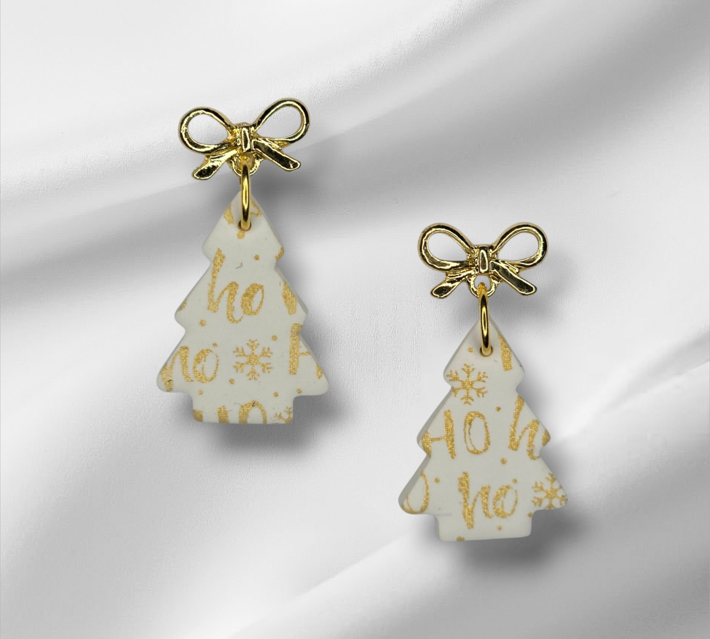 Ho Ho Ho Christmas Tree Earrings