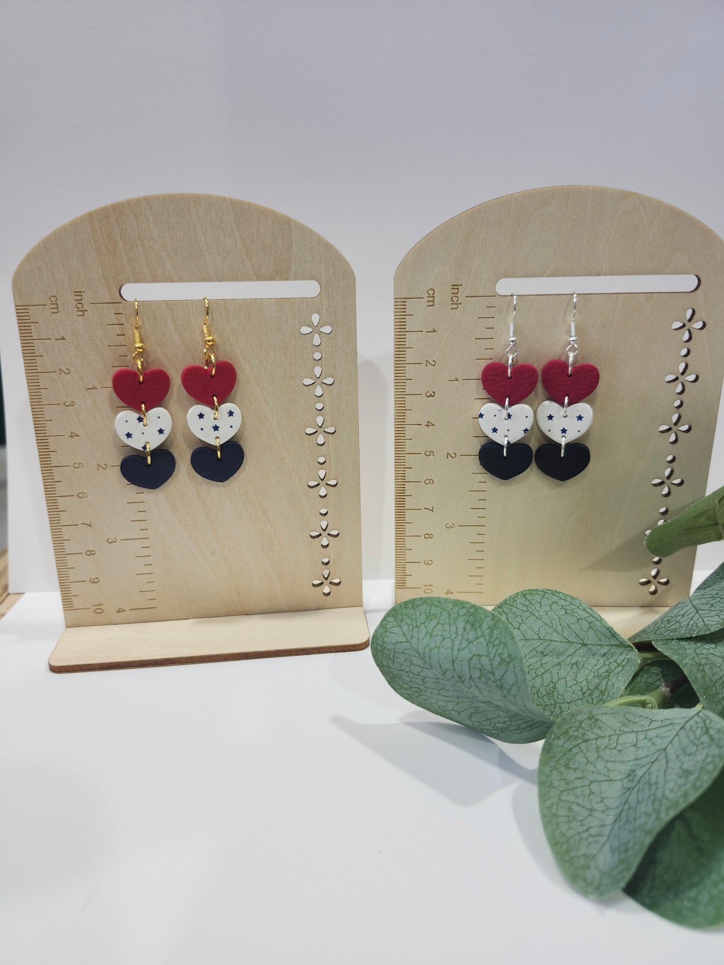 Red, White, and Blue Hearts