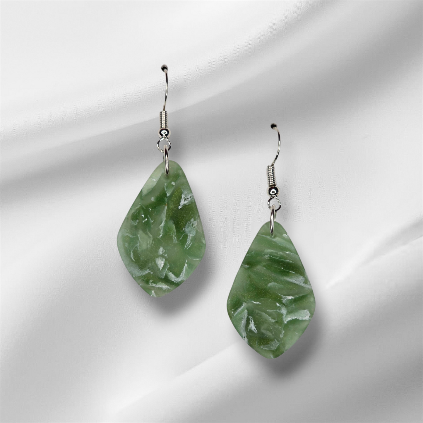 Sage Green Marbled earrings