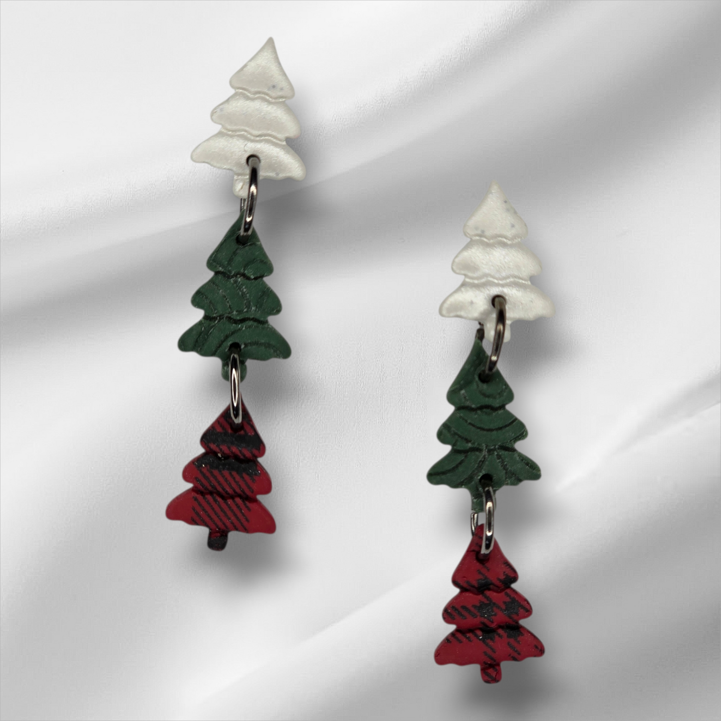 Tiered Christmas Tree Earrings
