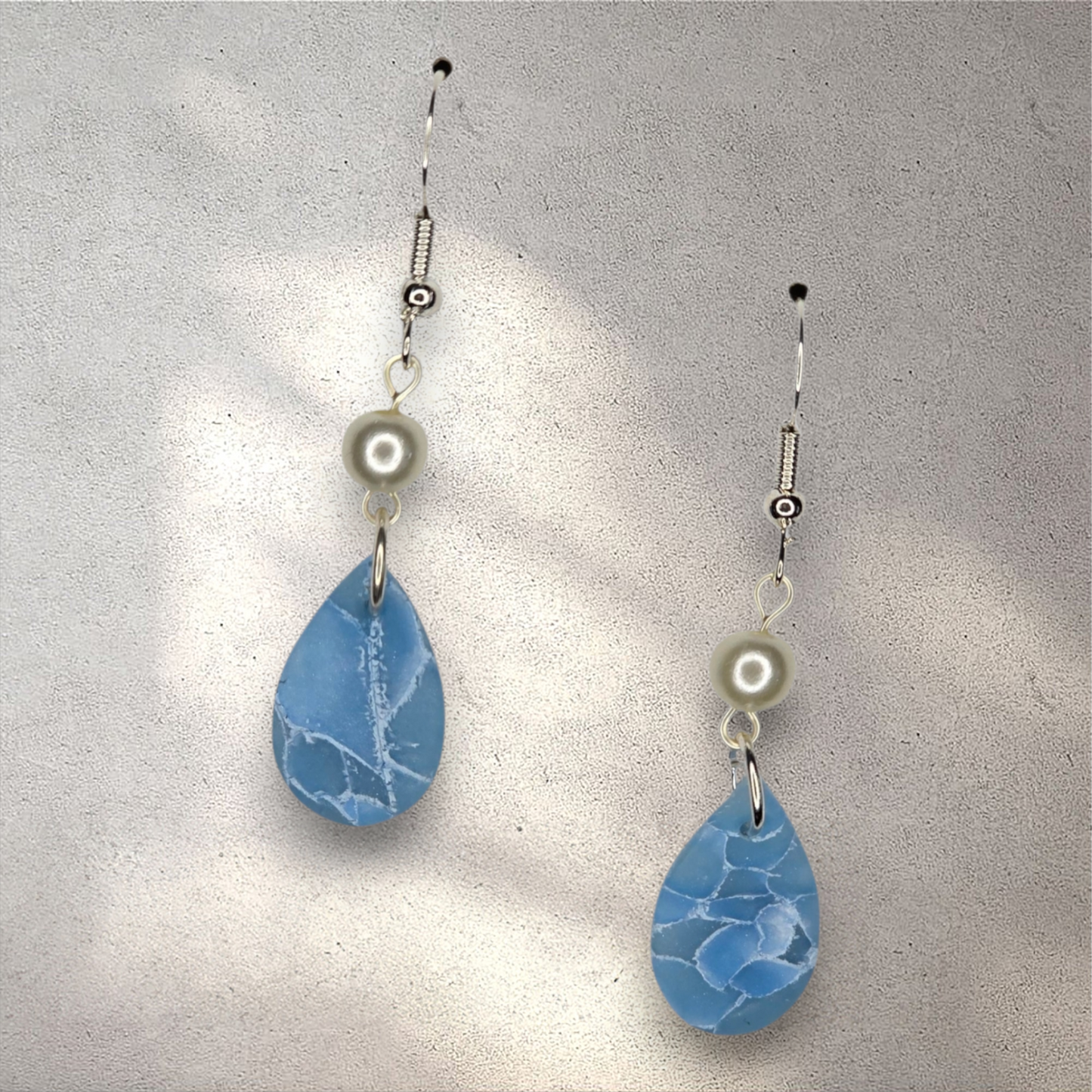 Dainty Ocean Blue Earrings
