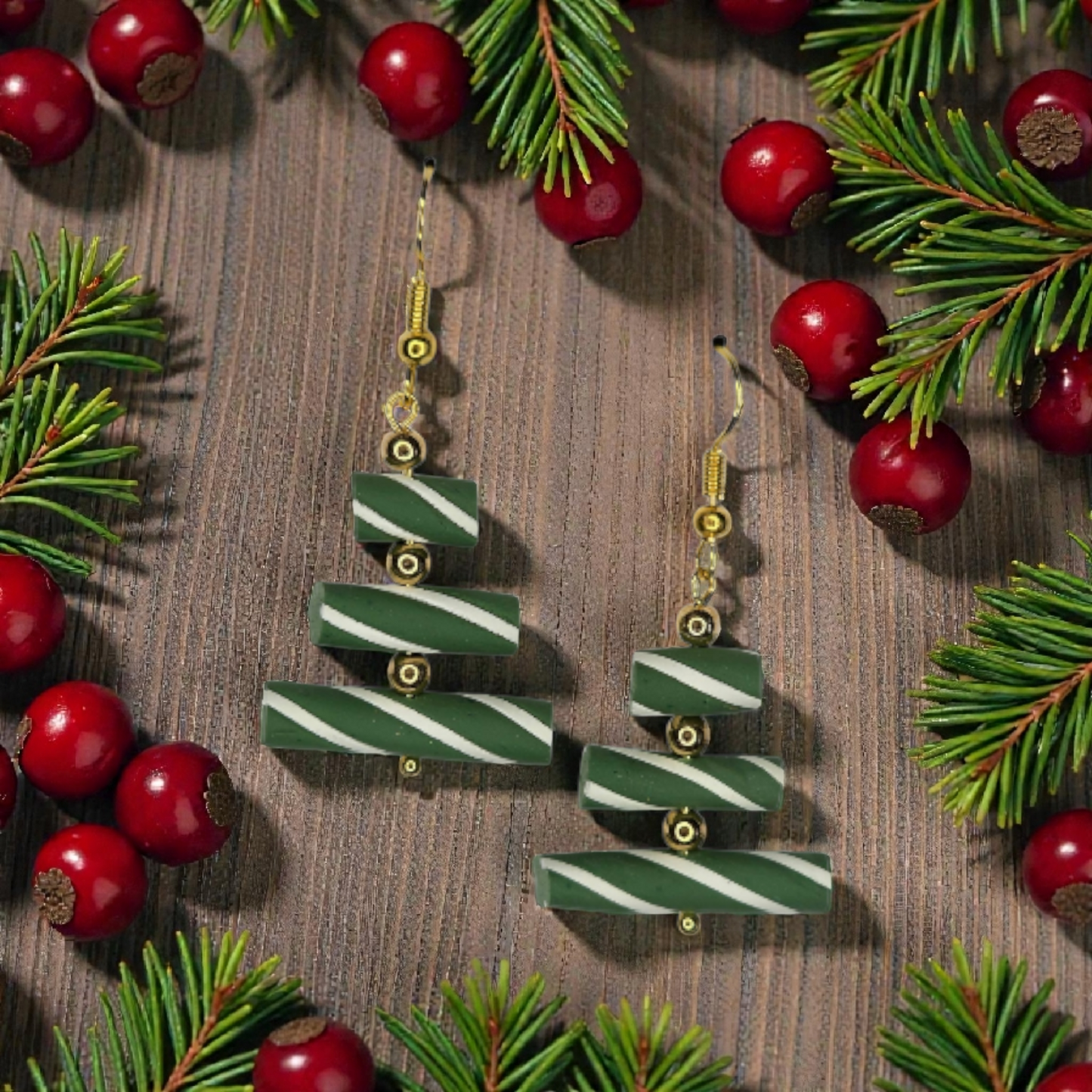 Whimsical Christmas tree Earrings