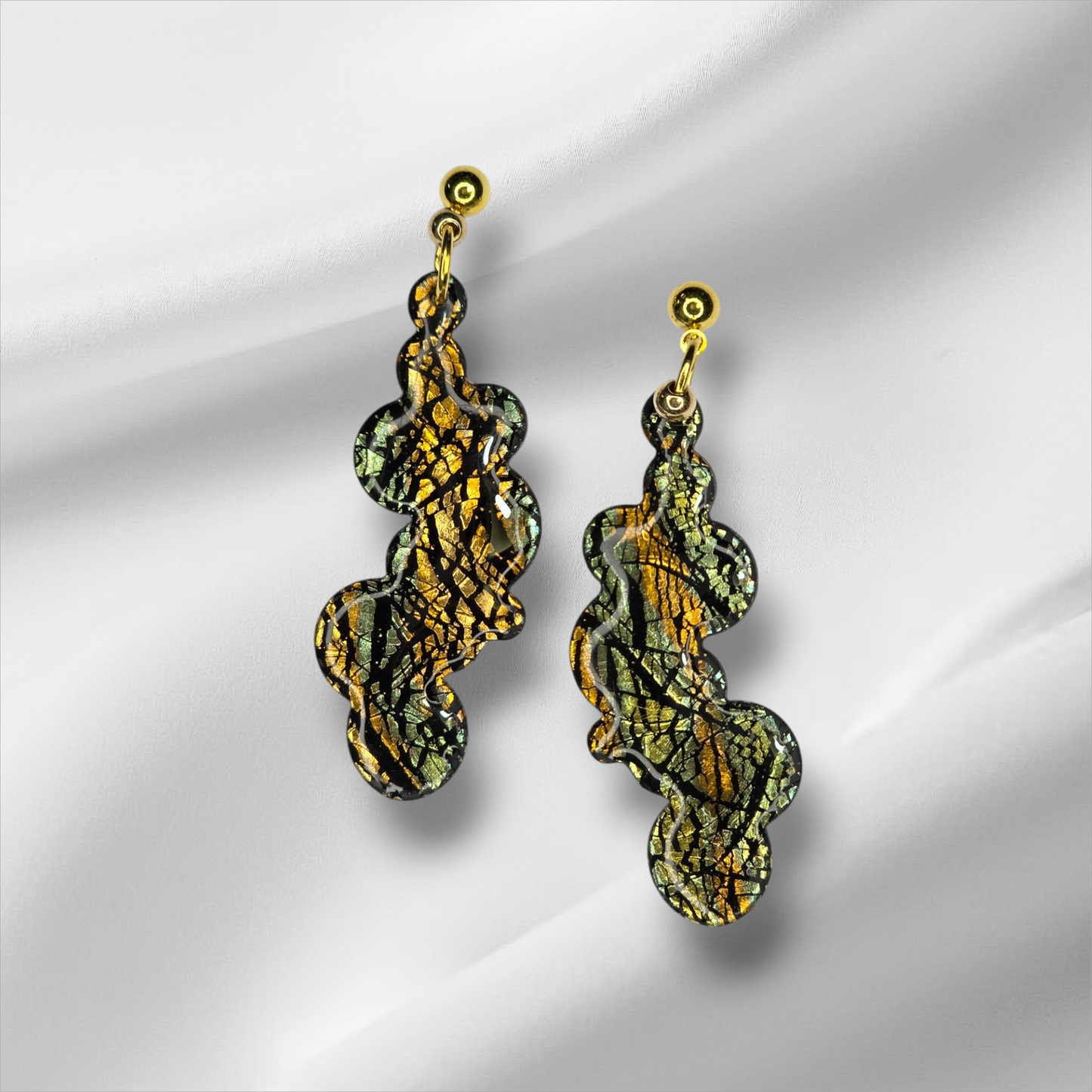 Gorgeous Green and Gold Earrings