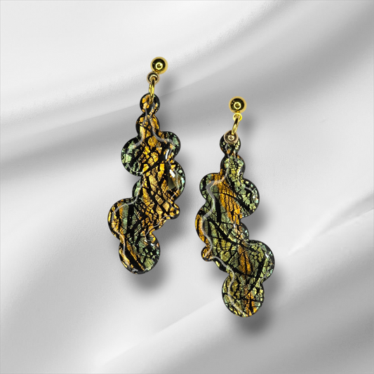 Gorgeous Green and Gold Earrings