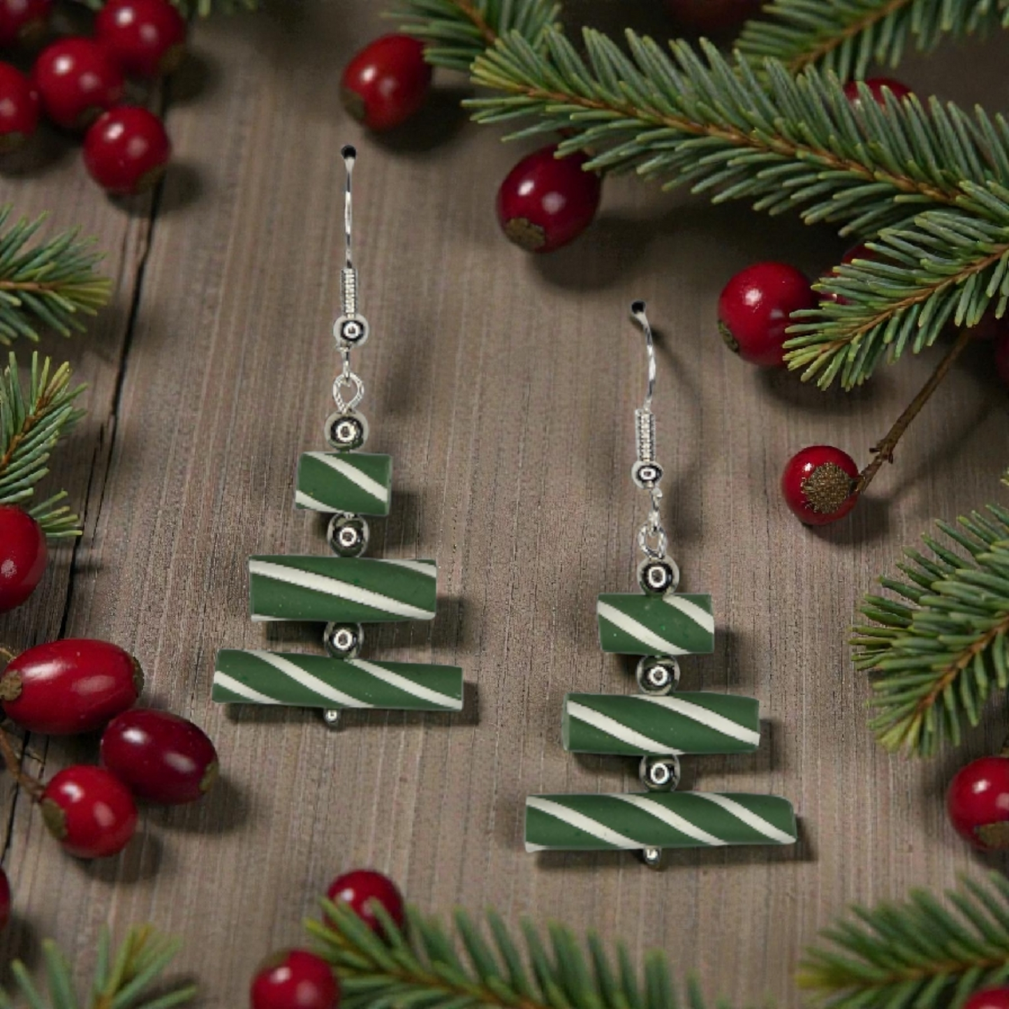 Whimsical Christmas tree Earrings