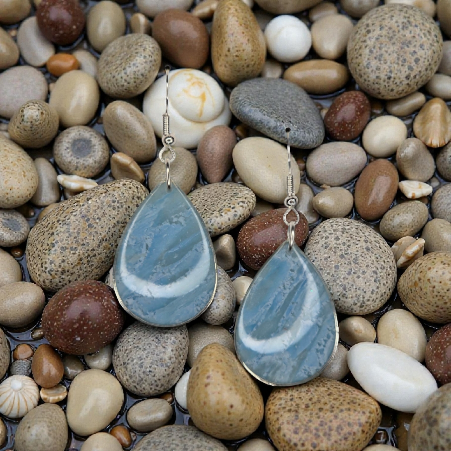 Ocean Blue Teardrop Earrings