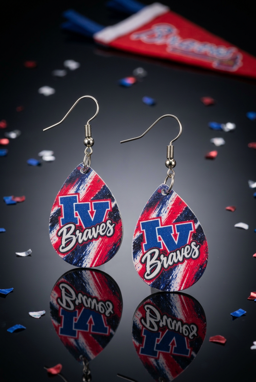 Indian Valley Braves Earrings in Teardrop